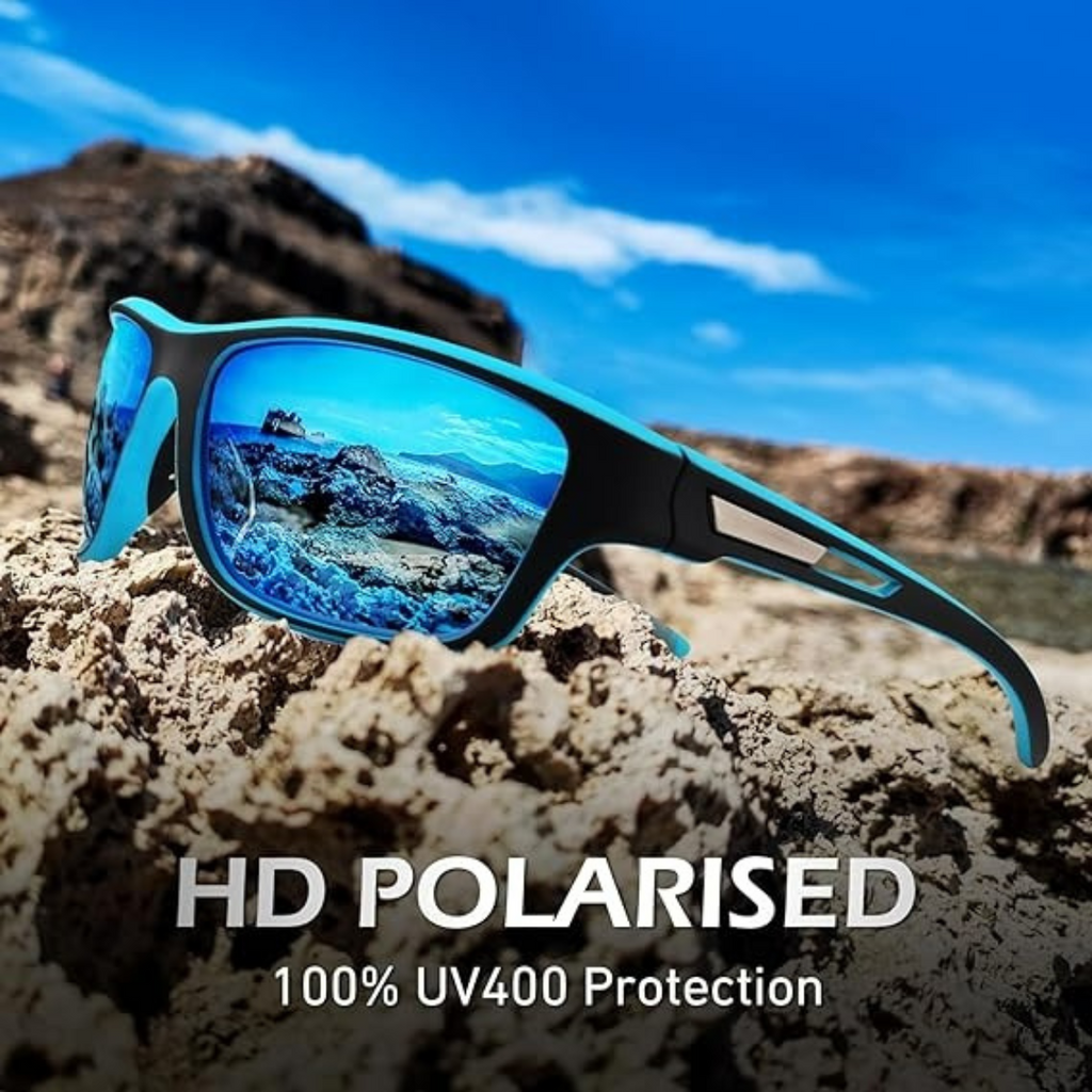 HUVORA | Glide Force | Polarized Rectangle Sports Sunglasses