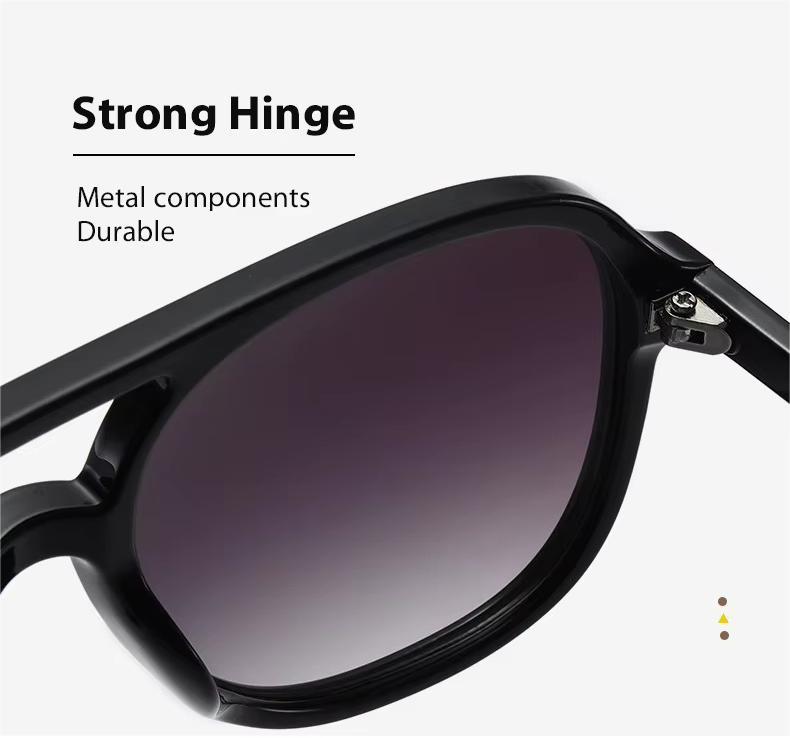 HUVORA | Mod Vista | Aviator Square Sunglasses | Double Bridge