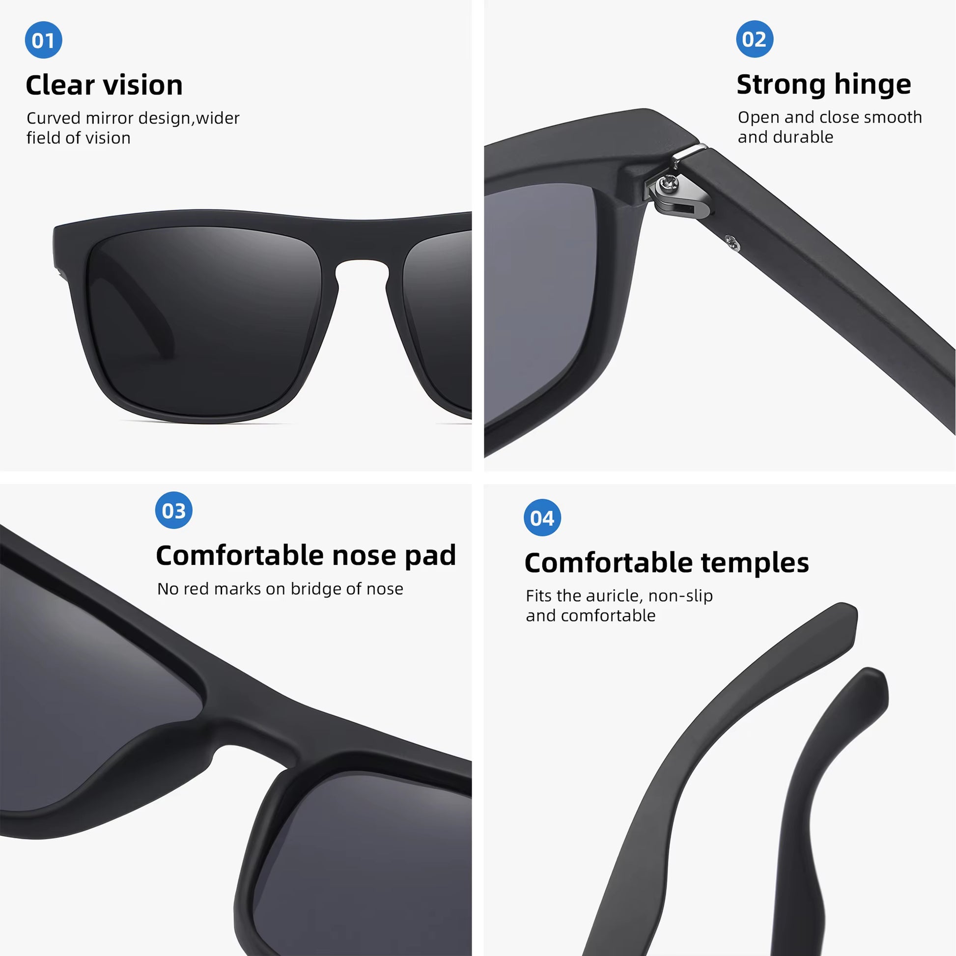HUVORA | Mirage Flex | Polarized Wayfarer Sunglasses