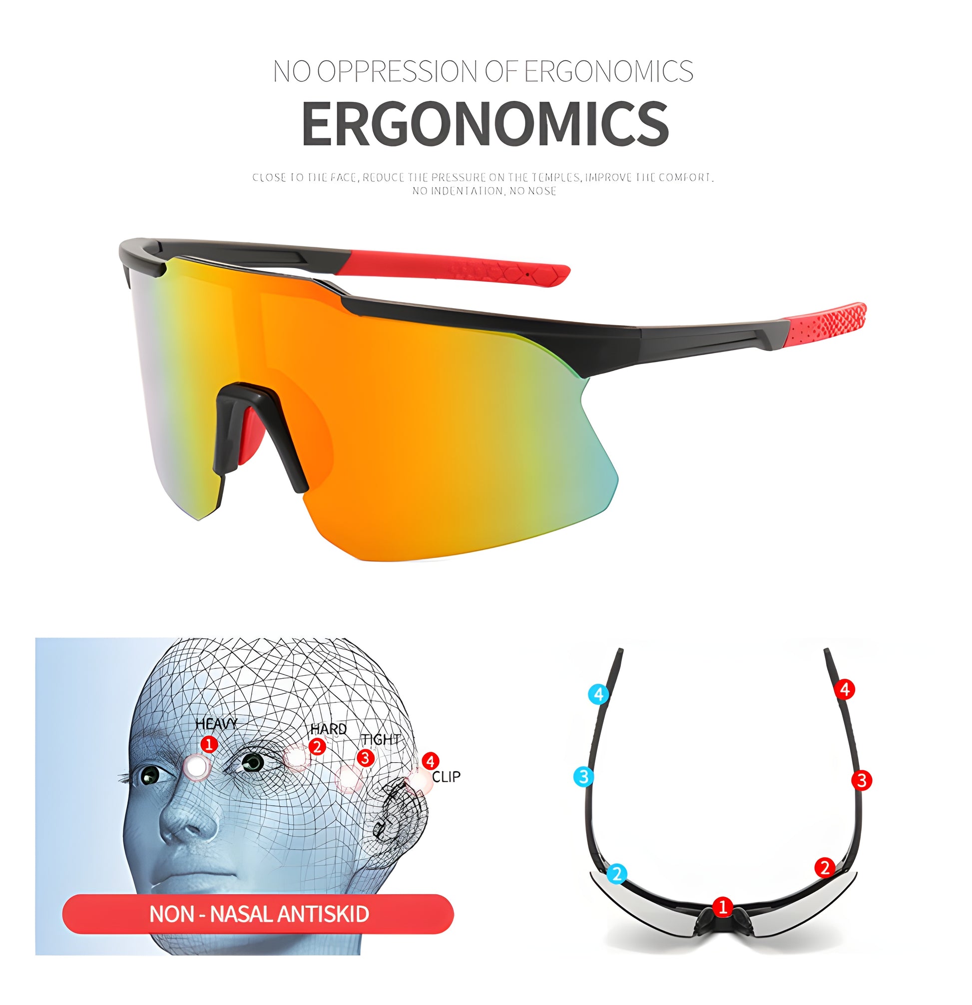 HUVORA | Velocity X | Rimless Shield Sports Sunglasses