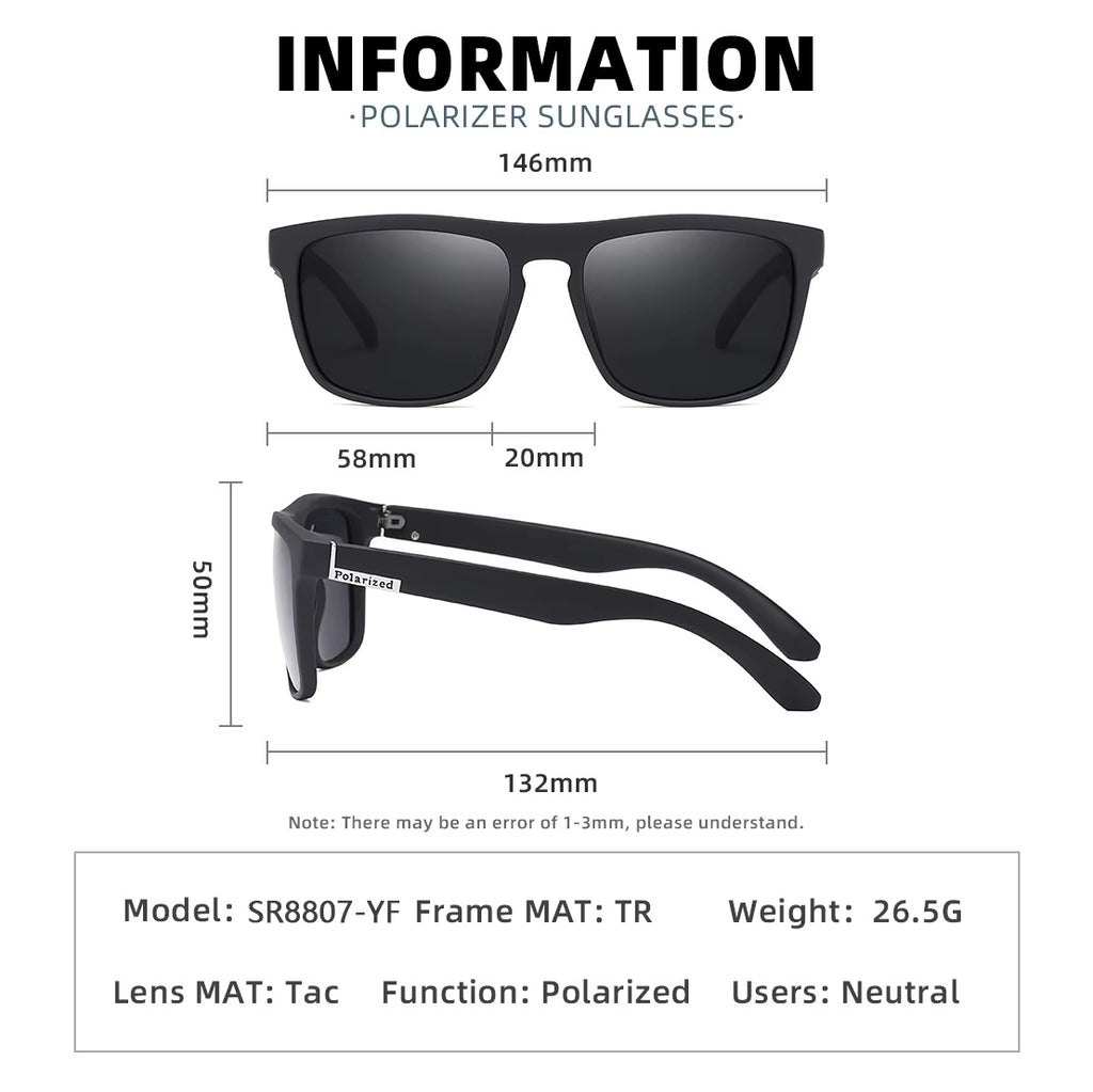 HUVORA | Mirage Flex | Polarized Wayfarer Sunglasses