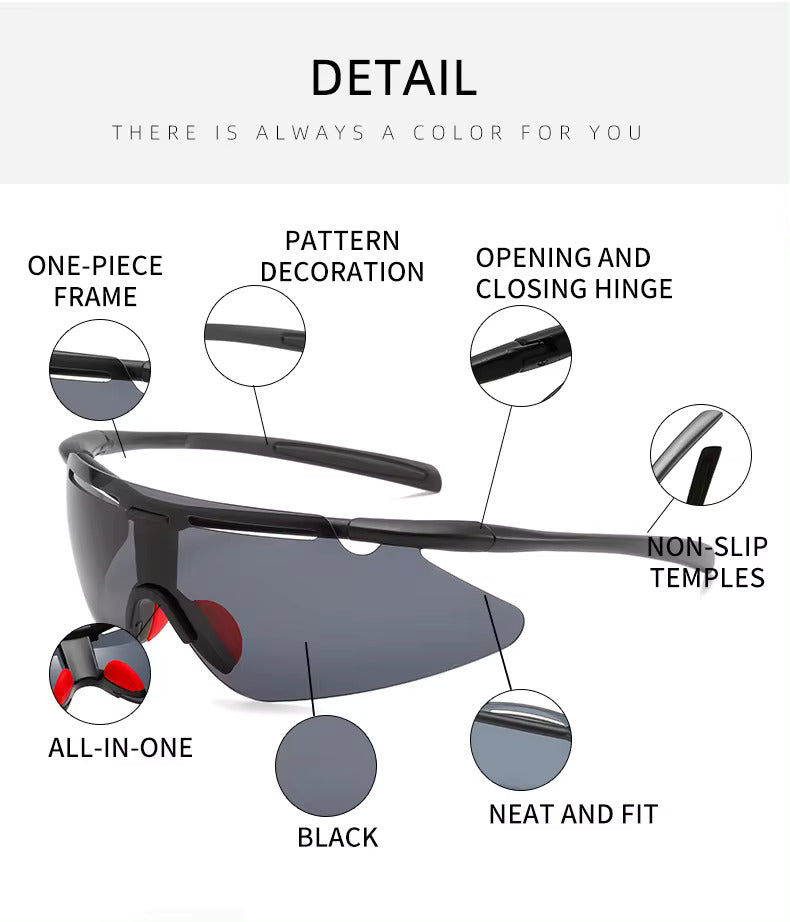 HUVORA | Grip Master | Rimless Wraparound Sports Sunglasses
