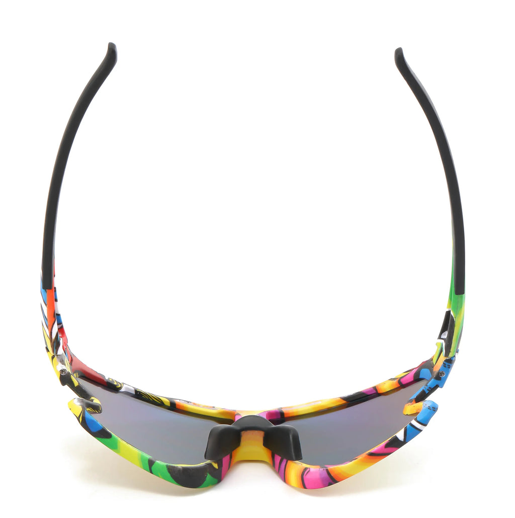 HUVORA | Rapid Hue | Wraparound Sports Sunglasses | Graffiti