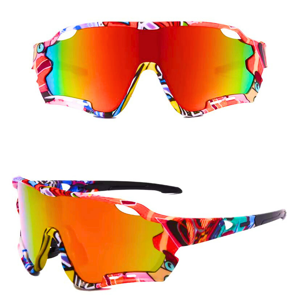 HUVORA | Rapid Hue X | Polarized Wraparound Sports Sunglasses | Graffiti